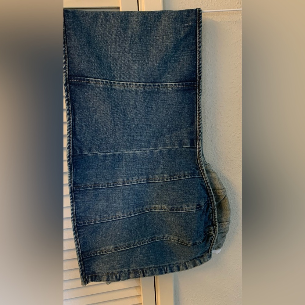 Indigo Blue Denim Bandeau Top - Picture 5 of 10